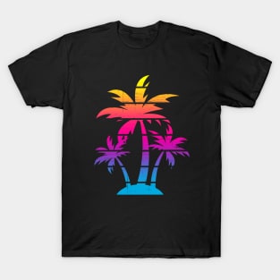 Colorful Palm Tree Beach T-Shirt